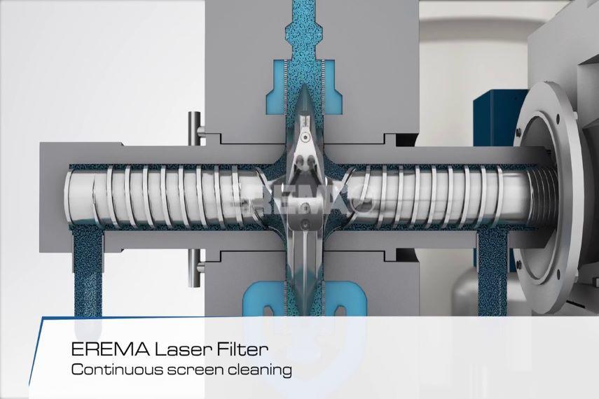FILTRE D'EXTRUSION LASER EN CONTINU 